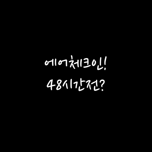 에어인디아 체크인 48시간 전부터 가..