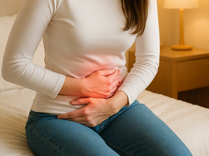 여자 오른쪽 아랫배 통증
