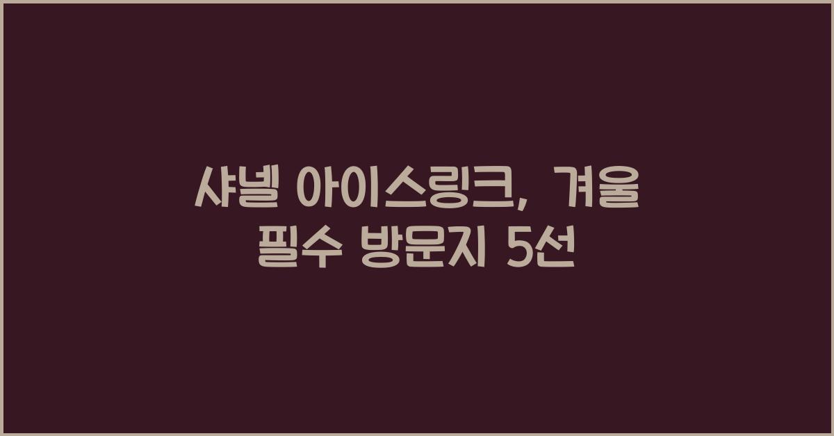 샤넬 아이스링크