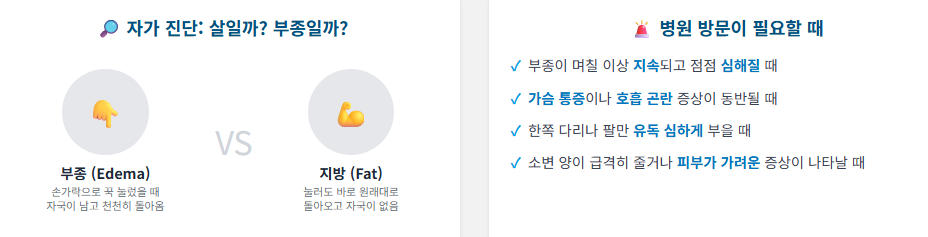 잦은 부종, 방치하면 건강에 적신호? 몸이 붓는 이유와 해결책, 부종 탈출 방법