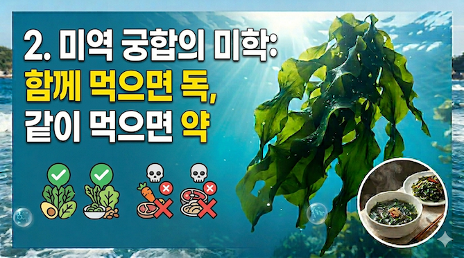 2. 미역 궁합의 미학: 함께 먹으면 독, 같이 먹으면 약