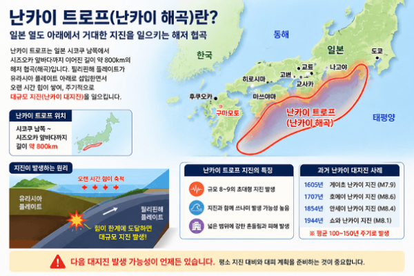 난카이-대지진-위험-영향-지역-오사카-교토-고베-후쿠오카-일본-지진
