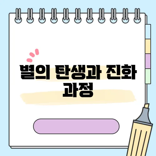 별의 탄생과 진화 과정