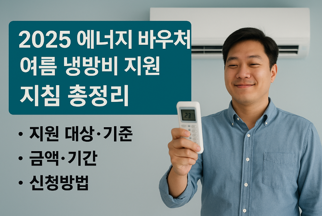 「2025 에너지 바우처 여름 냉방비 지원」지침 총정리