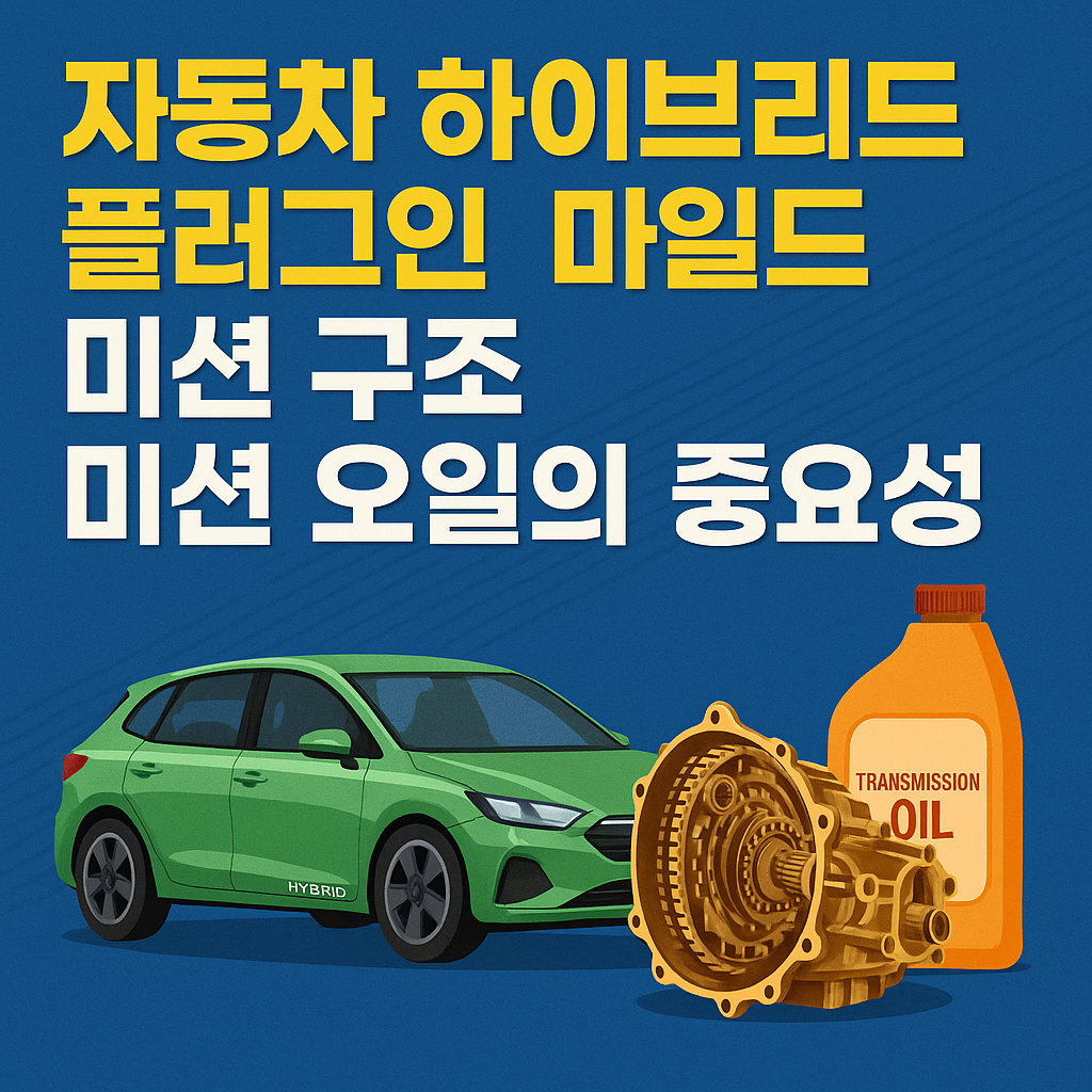 자동차 하이브리드 플러그인 마일드 미션 구조 제조사 차이 오일 중요성 블로그 썸네일 사진
