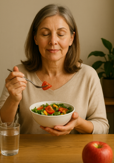 신선한 재료의 간단한 아침식사