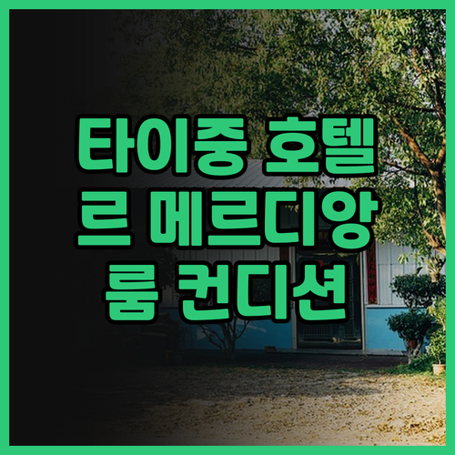 타이중 호텔 추천 가이드 르 메르디앙