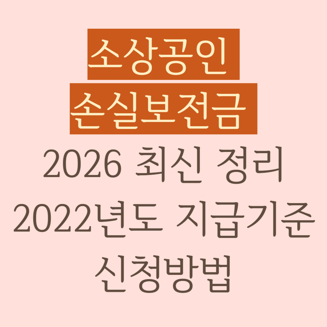 소상공인 손실보전금 2026 최신 정리