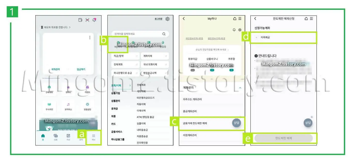 제한계좌 해제방법에 대한 설명