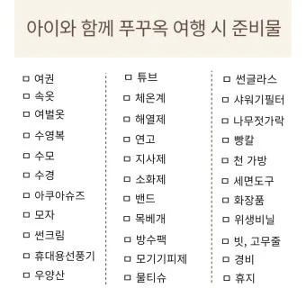 해외 여행 준비물 체크리스트 완벽정리_11