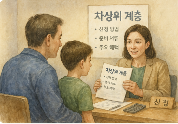 차상위 계층 관련 이미지