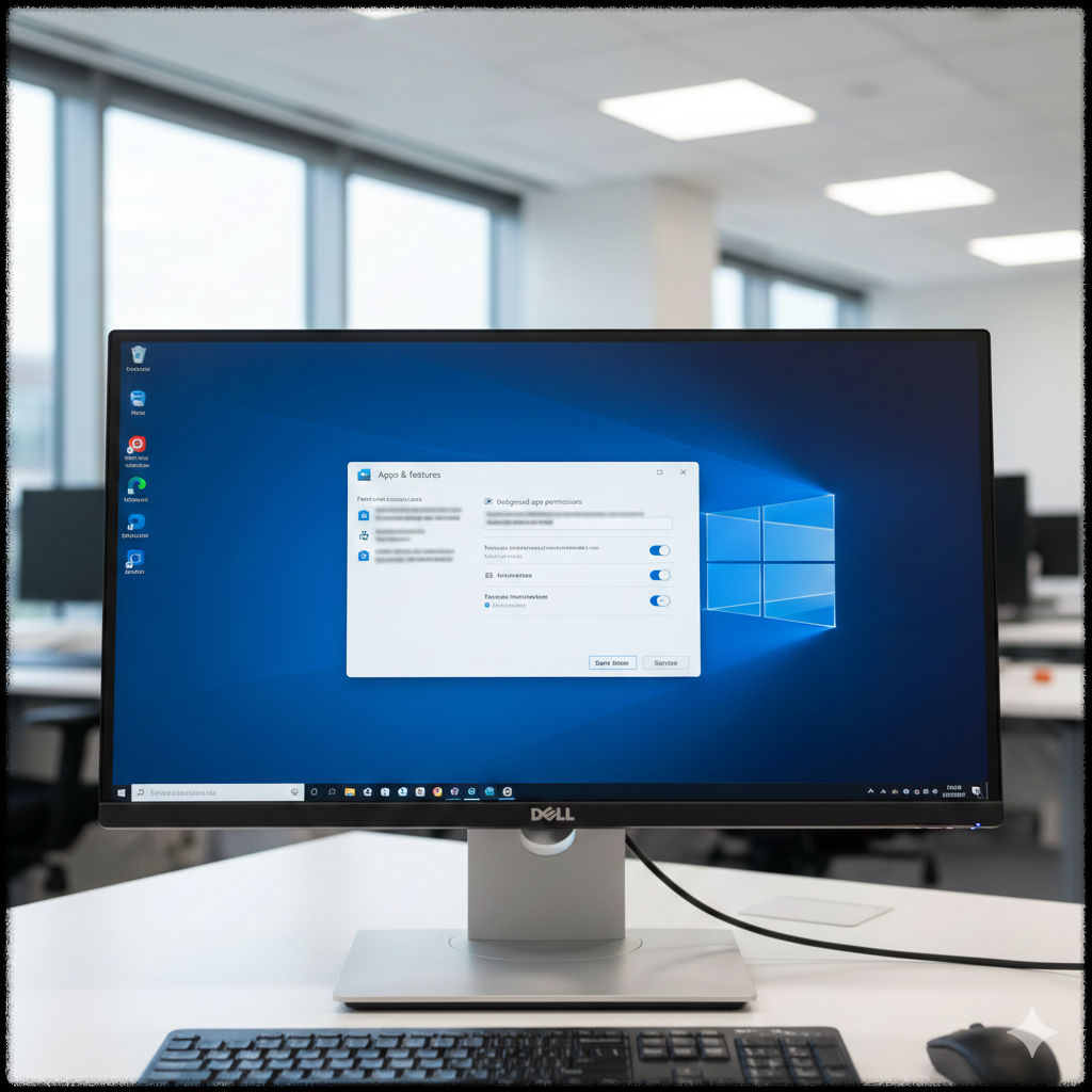 Windows 11에서 앱별 백그라운드 실행 권한을 끄는 설정 화면