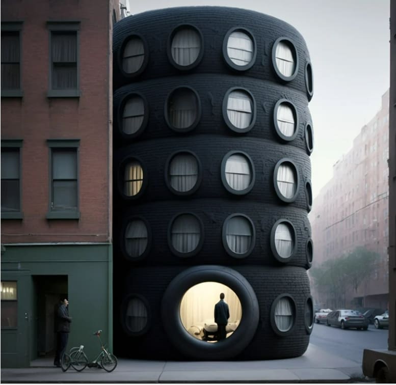waste to wonder: AI envisions recycled tires as sustainable construction materials