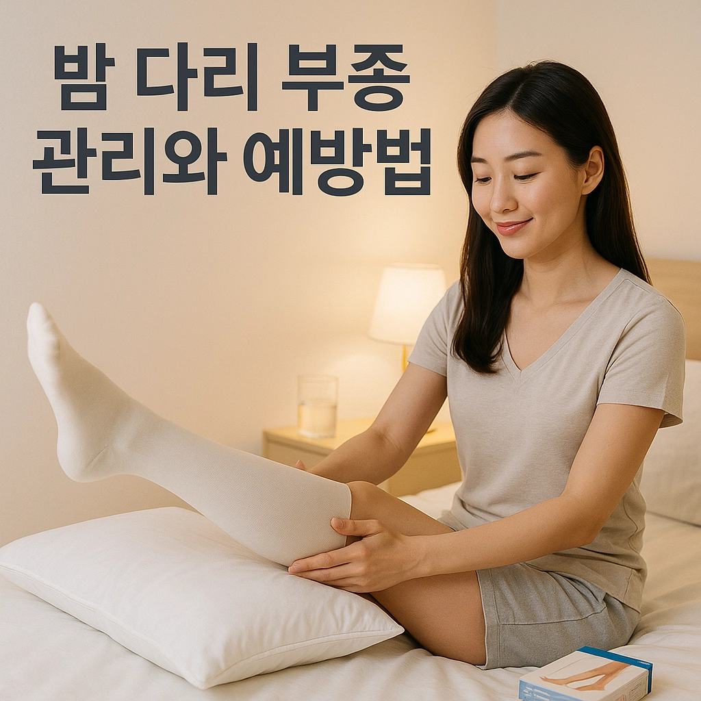 밤 다리 부종 관리와 예방법