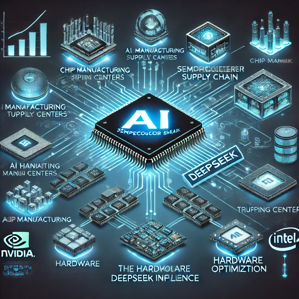 AI 반도체 공급망 및 딥시크 영향 분석 다이어그램