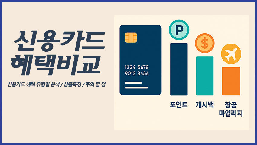 신용카드 혜택비교 "신용카드 혜택 유형 별 분석"