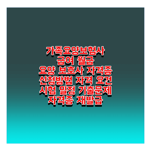 노인 장기요양보험 제도 개요