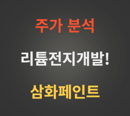 리튬금속전지개발삼화페인트주가분석