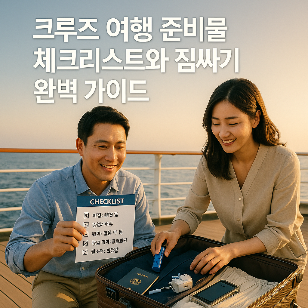 크루즈 여행 준비물 체크리스트와 짐싸기 완벽 가이드