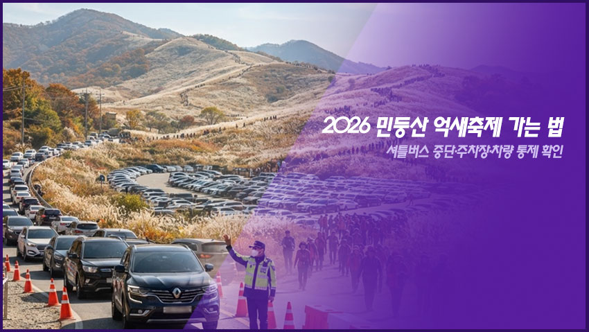2026 민둥산 억새축제 가는 법｜셔틀버스 중단&middot;주차장&middot;차량 통제 확인
