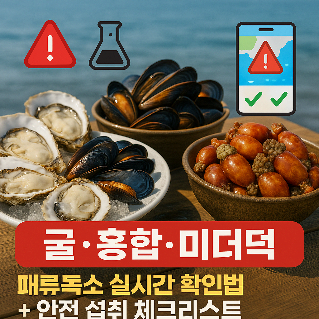 굴·홍합·미더덕 “패류독소 실시간 확인법 + 안전 섭취 체크리스트”