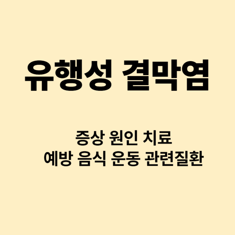 봄철 눈병 유행성 결막염 증상 치료 원인 예방