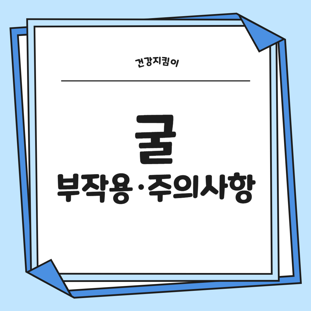 굴 효능 부작용 칼로리