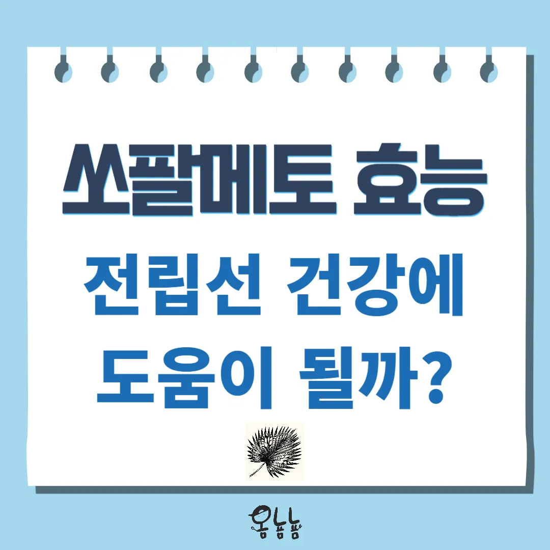 쏘팔메토 효능