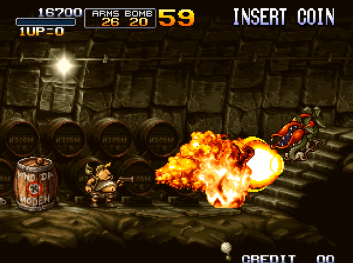 화염-방사기로-적을-처치하는-화면