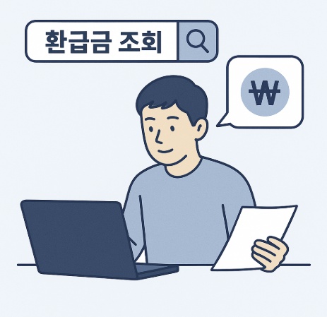 홈텍스환급금 모바일로 찾기
