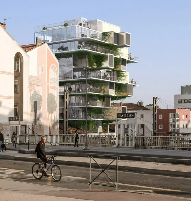 프랑스 몽펠리에 랜드마크 '모듈러 폴리' Modular follies: studio malka proposes flexible vertical village in southern france