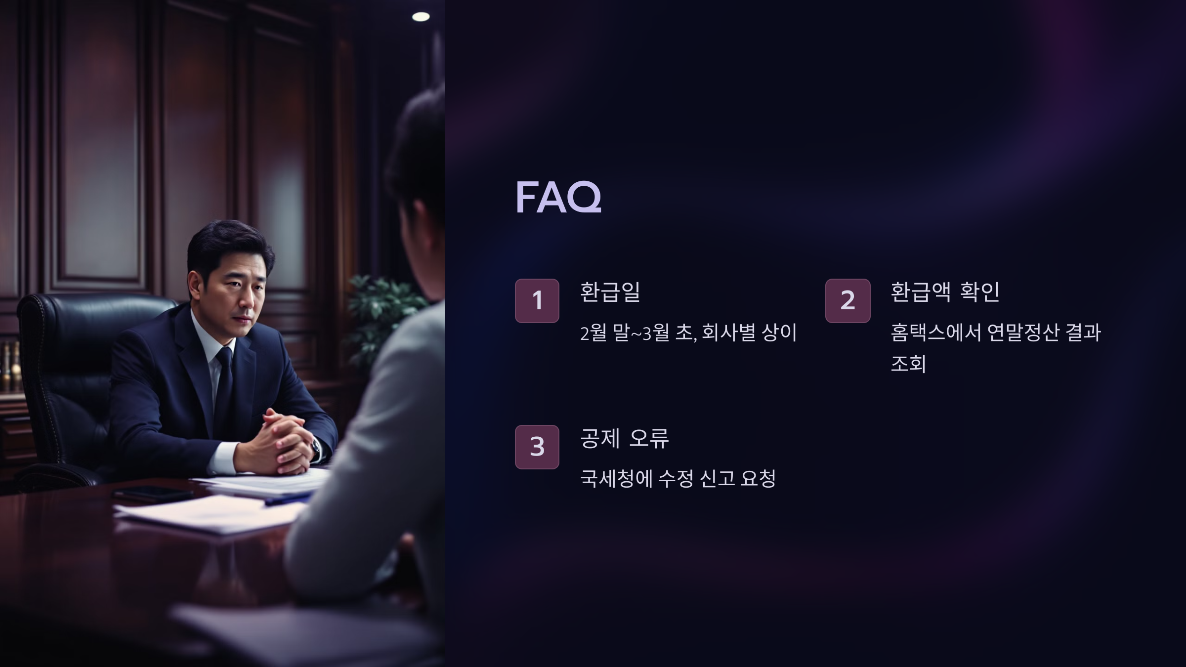 연말정산 환급일과 필수 정보FAQ