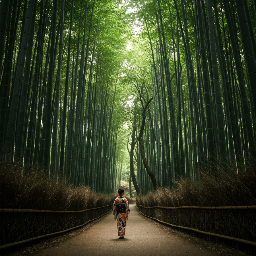 대나무 숲으로 떠나는 힐링 여행, 일본의 아라시야마
