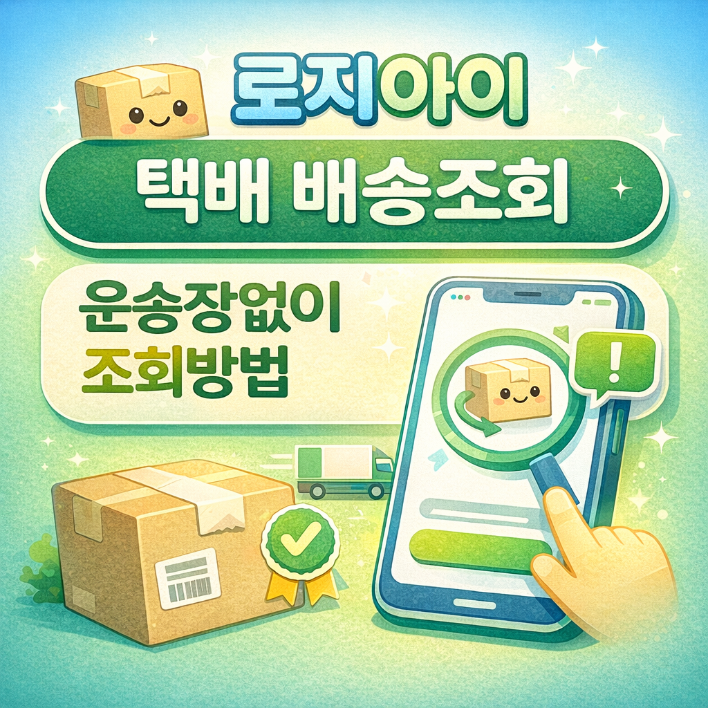 로지아이 택배 배송조회 운송장없이 조회방법