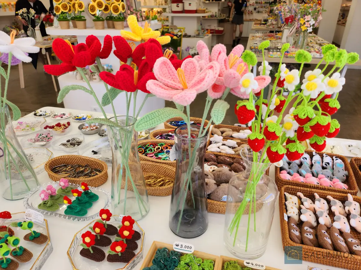 경주-뜨개꽃-경주아이-전시