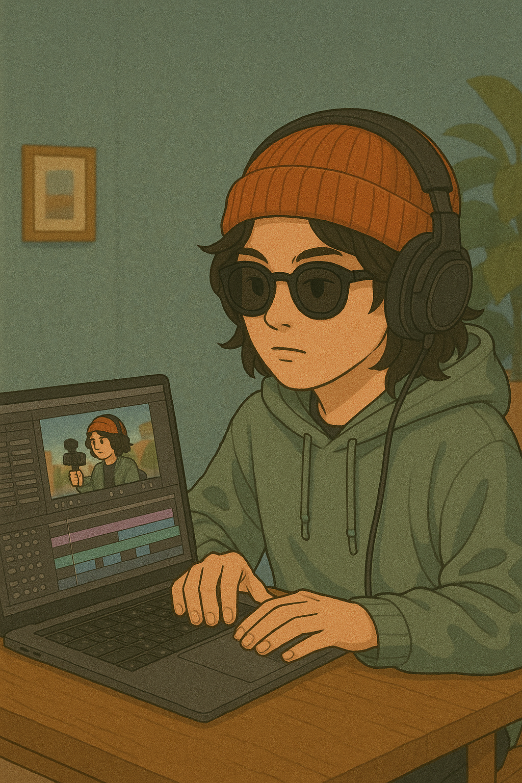 영상 편집 하는 사람 관련 이미지