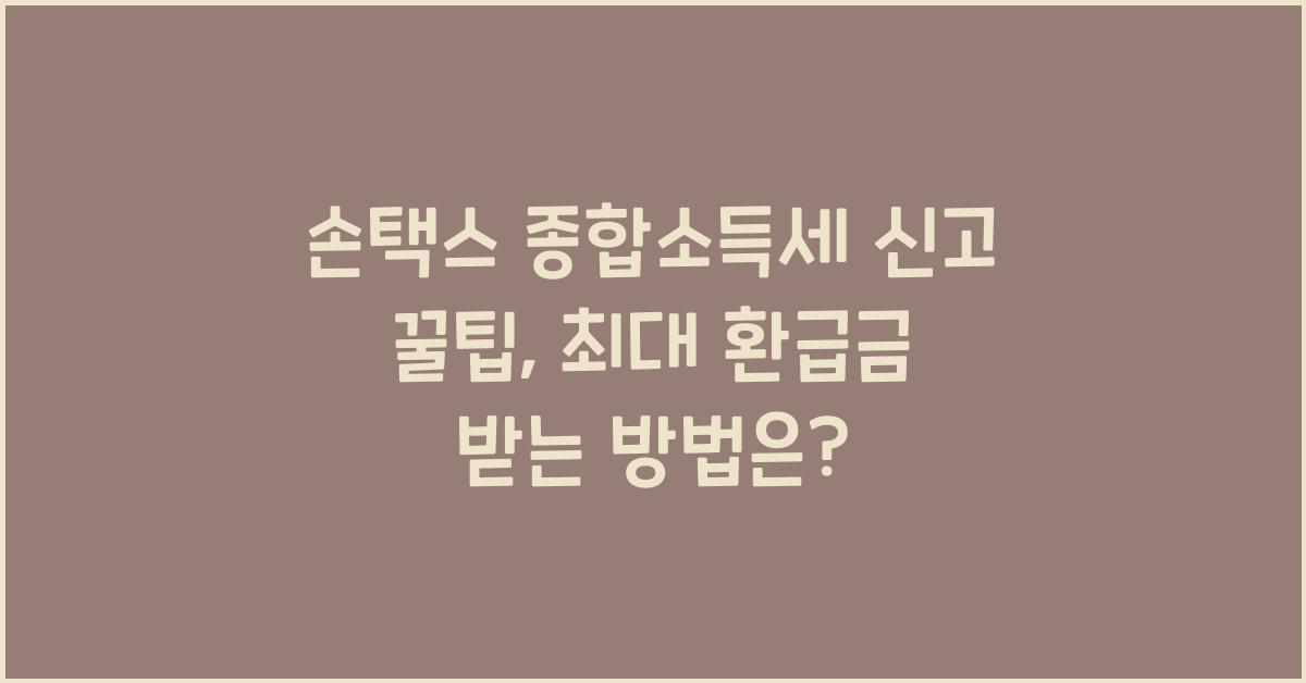 손택스 종합소득세