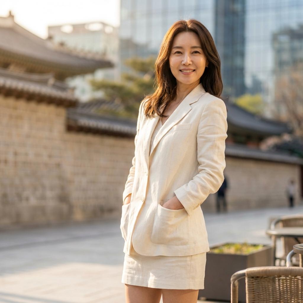 가벼운 린넨 소재로 완성하는 봄 모임룩