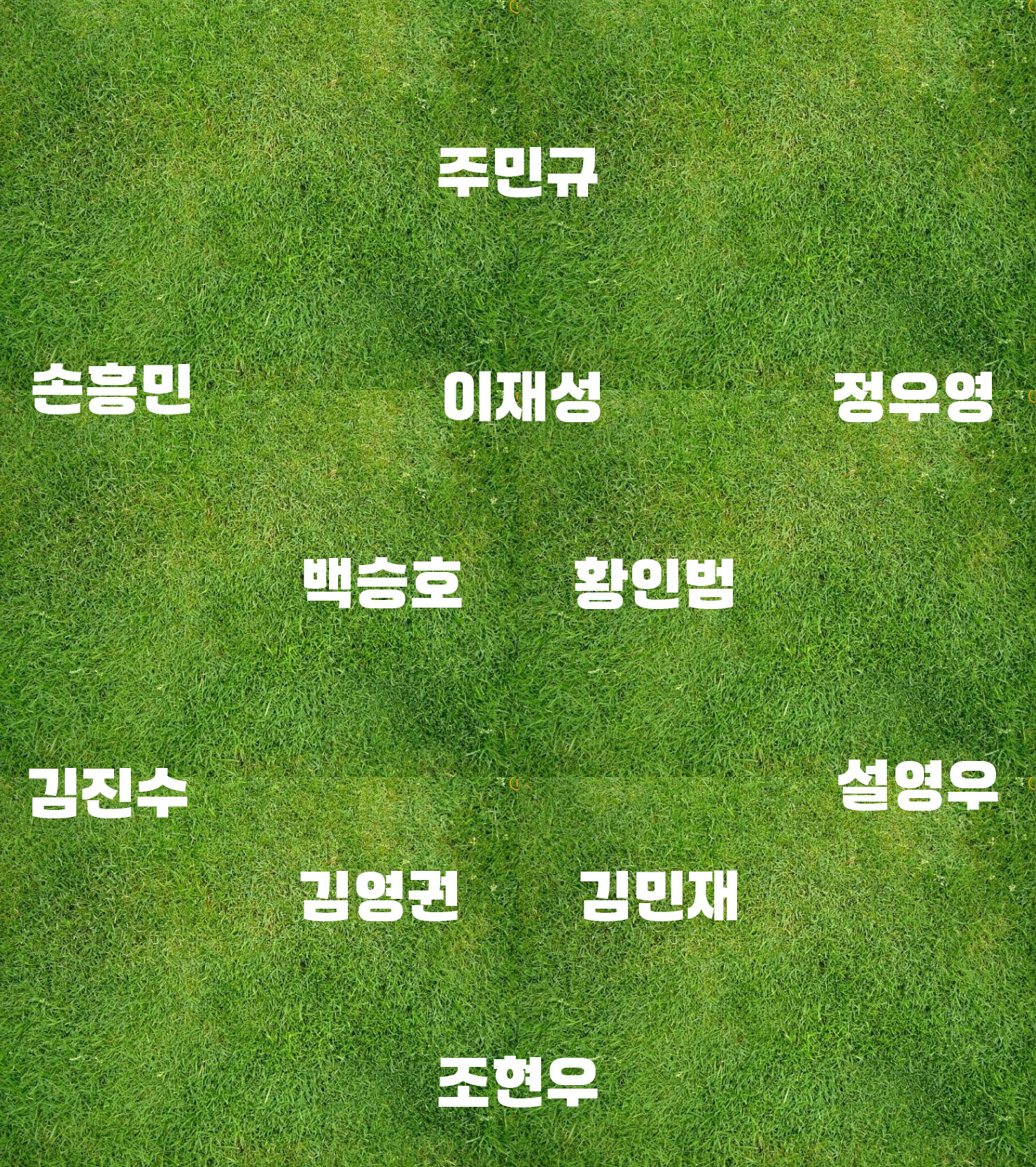 3월 21일 vs 태국전 포메이션 (4-2-3-1)