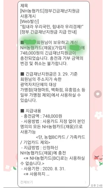 농협 민생회복지원금 잔액조회 방법 완벽 정리 사용처 확인방법_16