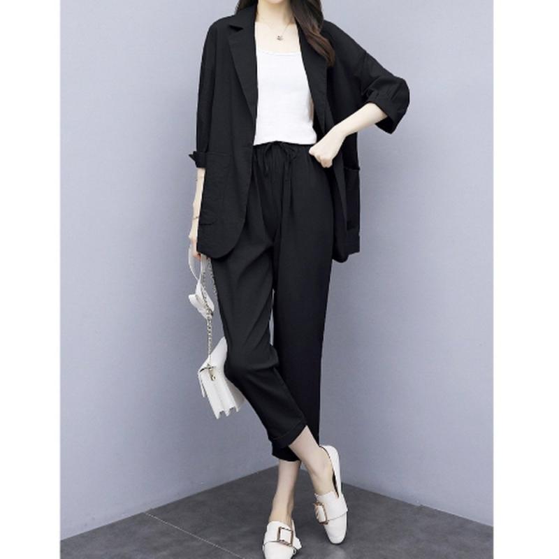 여자정장스타일 정장수트 7부자켓 9부 밴딩팬츠