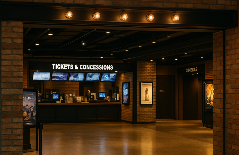 영화관 입구 티켓 판매 장소