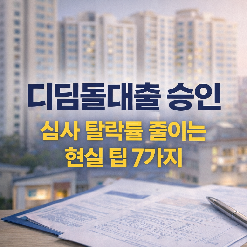 디딤돌대출 승인 안 되는 이유｜심사 탈락률 줄이는 현실 팁 7가지