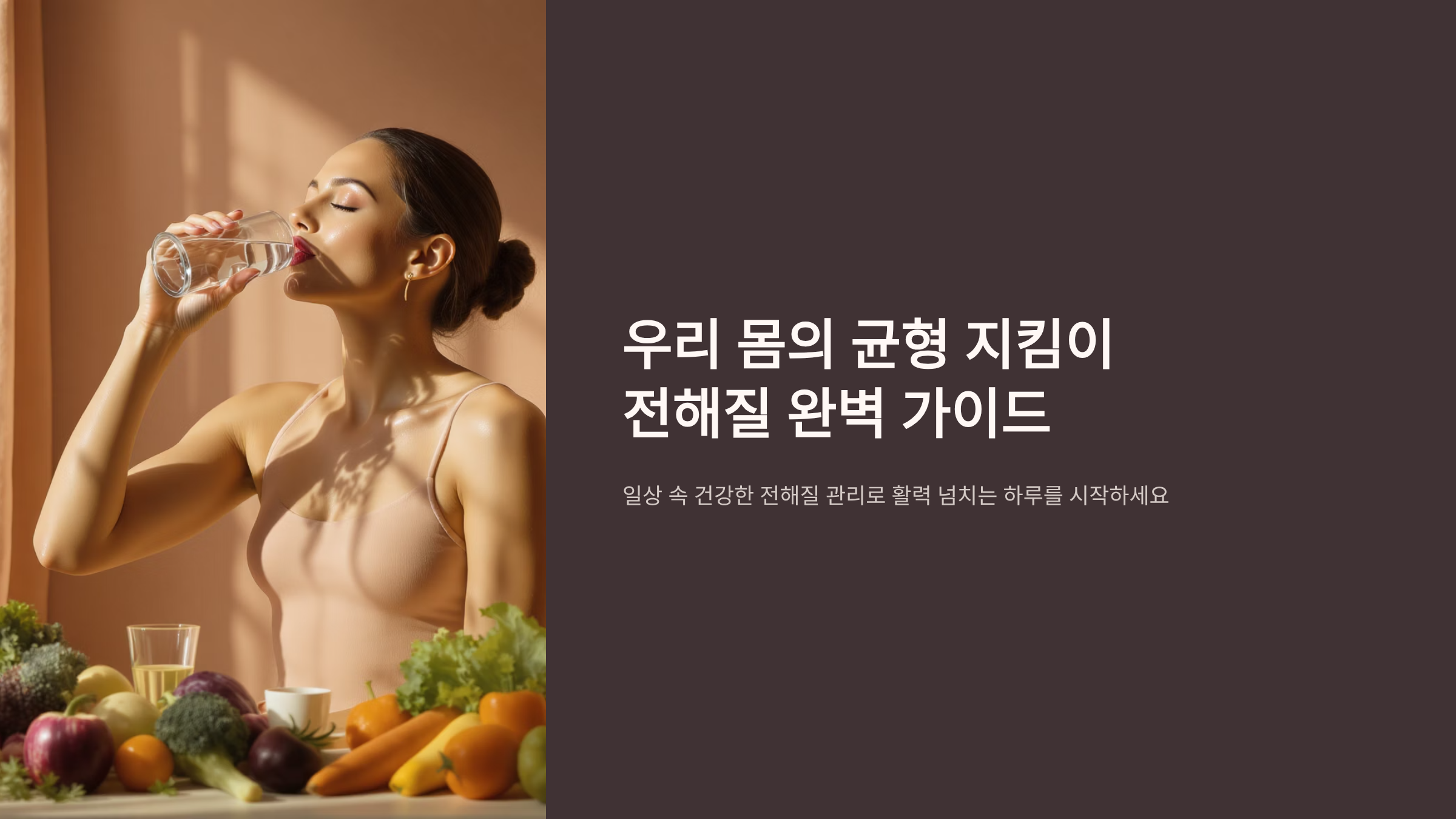 전해질 부족하면 생기는 증상, 지금 바로 해결하는 방법 💧