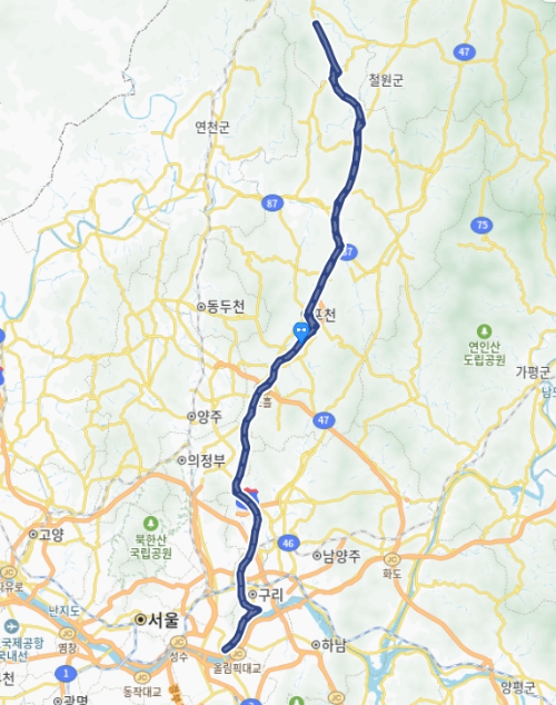 3001-1번 버스 노선도