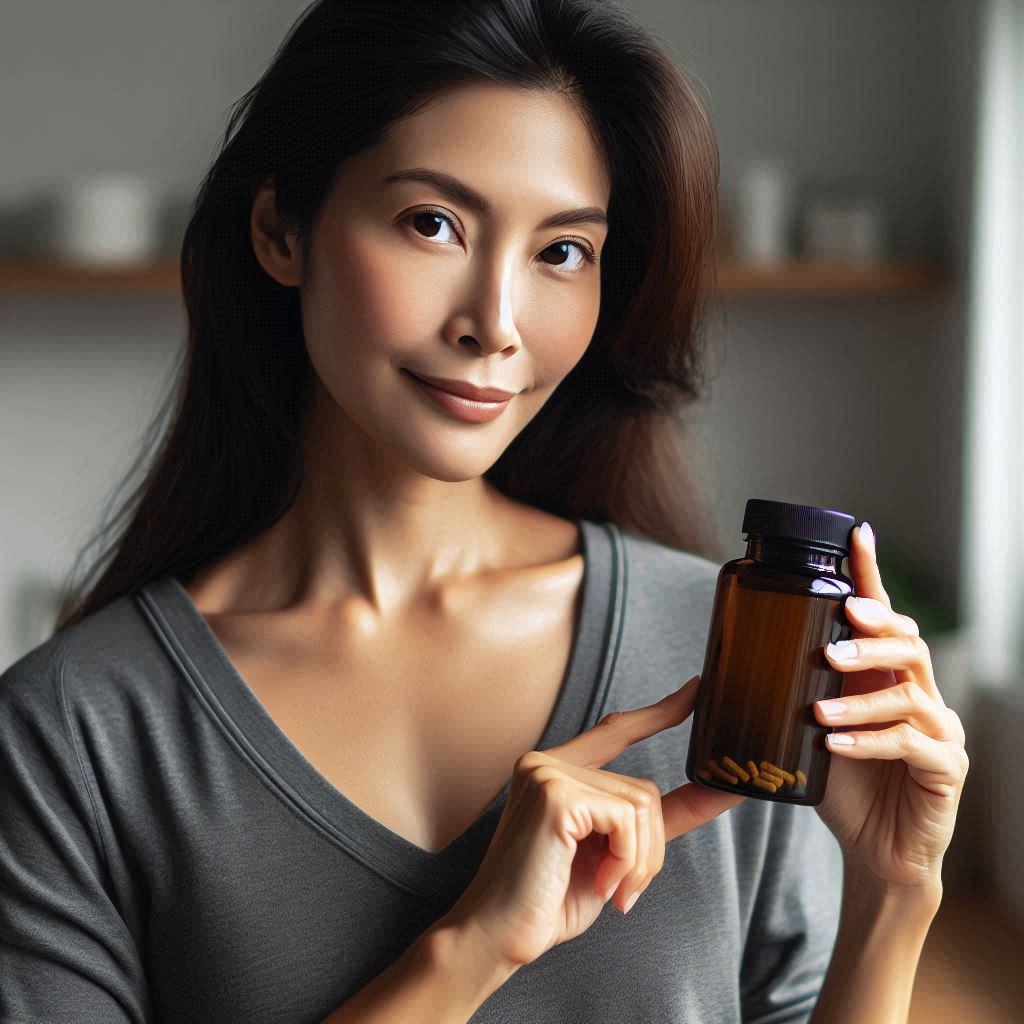 이너뷰티를 들고있는 여성