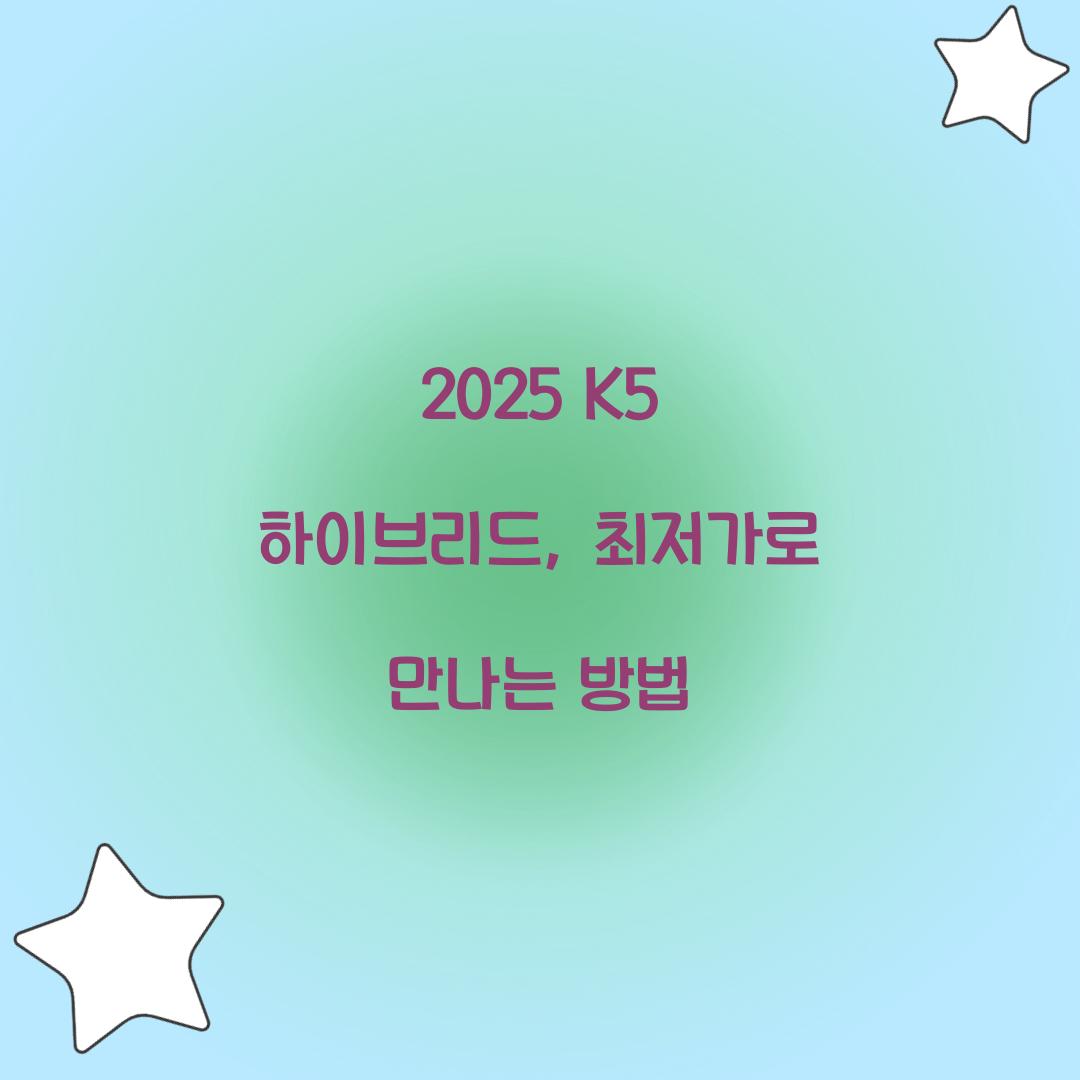 2025 K5 하이브리드
