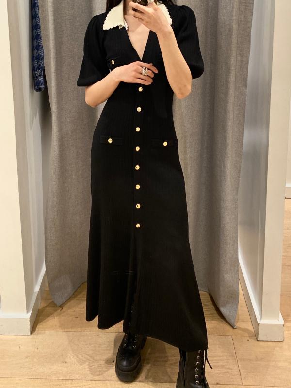 산드로 롱 니트 원피스 SFPRO01918 (블랙)