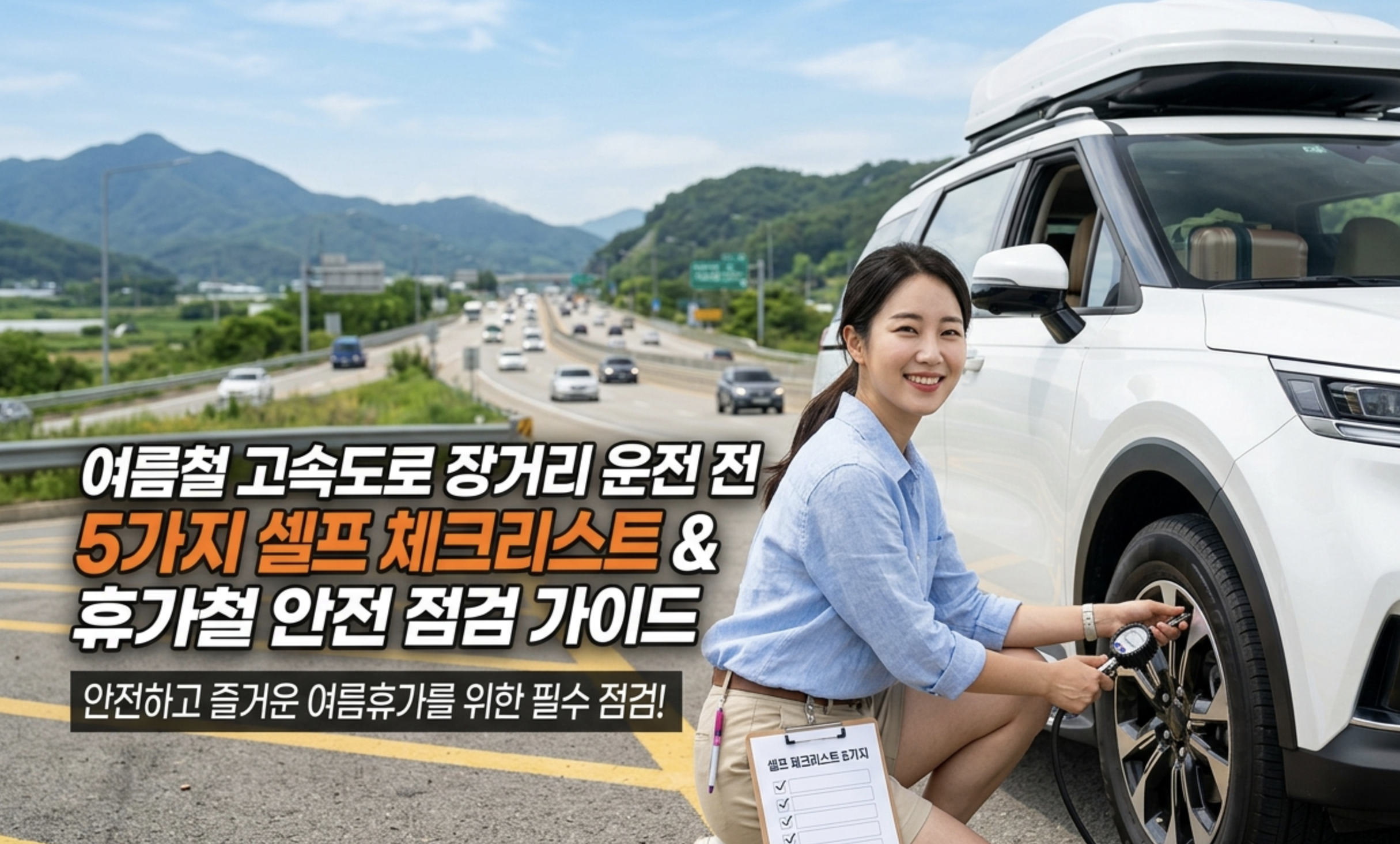 여름철 고속도로 장거리 운전 전 꼭 해야 할 5가지 셀프 체크리스트와 휴가철 안전 점검 가이드