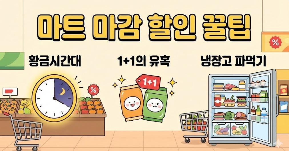 마트 마감 할인 꿀팁 포스팅 썸네일사진